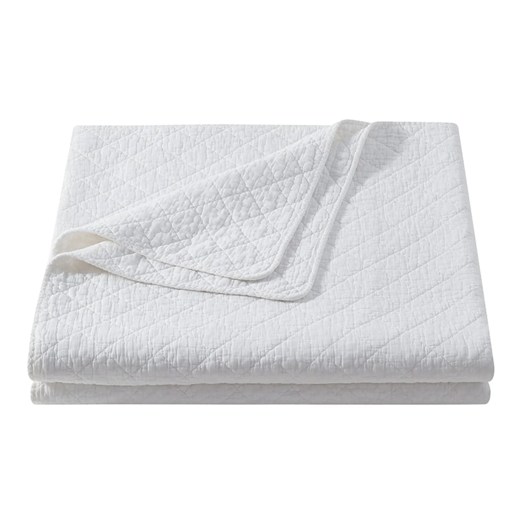 HiEnd Accents Stonewashed 100% Cotton Voile Gauze Quilt in Twin, Full, Queen, King