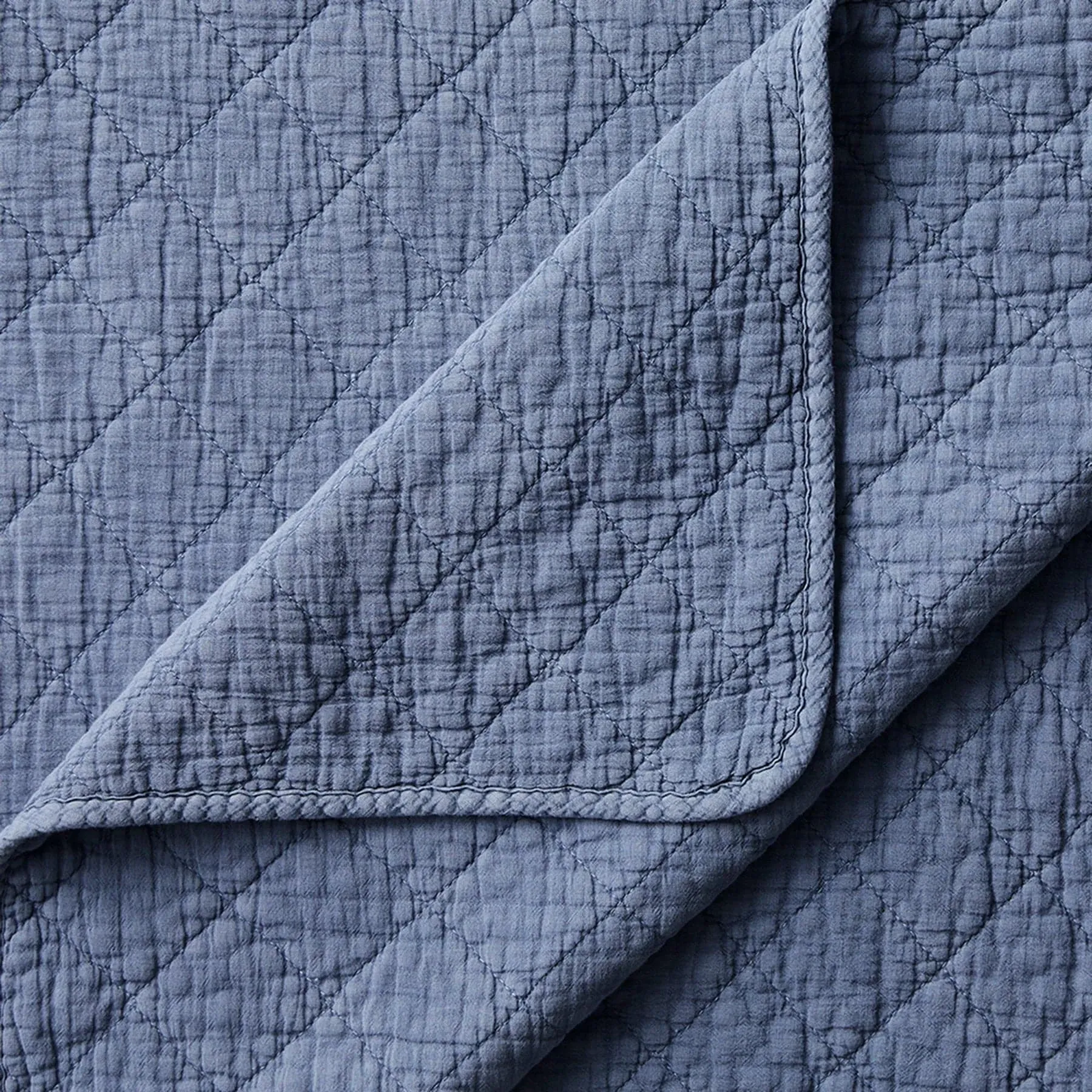 HiEnd Accents Stonewashed 100% Cotton Voile Gauze Quilt in Twin, Full, Queen, King