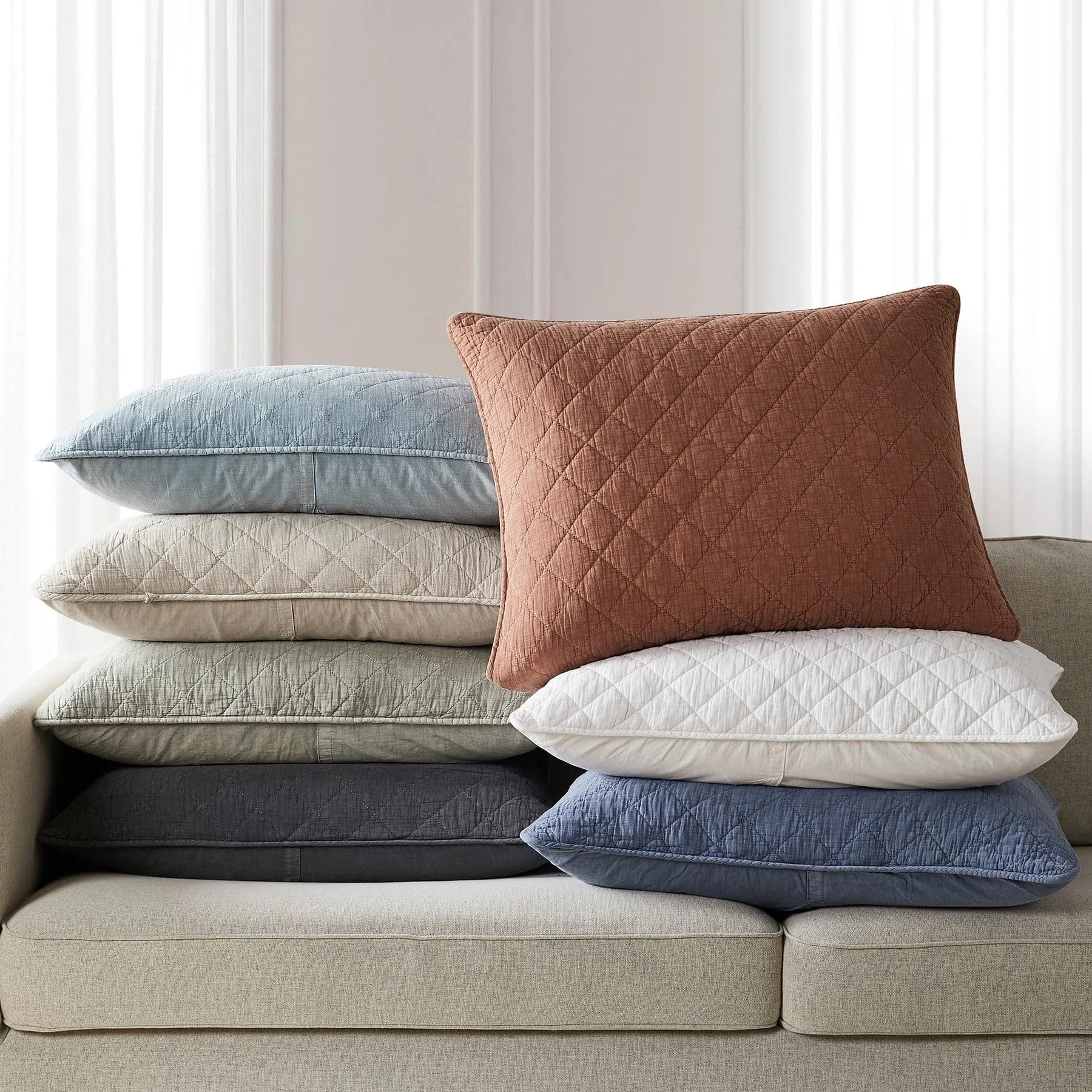 HiEnd Accents Stonewashed 100% Cotton Voile Gauze Quilt in Twin, Full, Queen, King