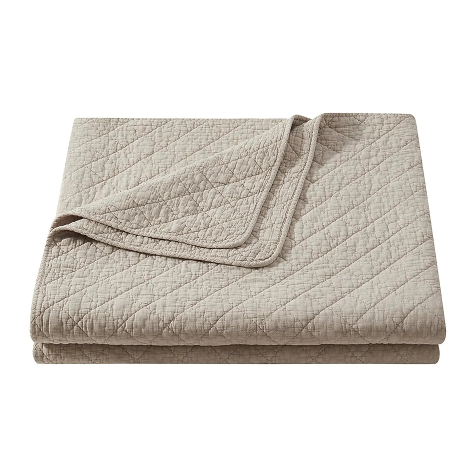 HiEnd Accents Stonewashed 100% Cotton Voile Gauze Quilt in Twin, Full, Queen, King