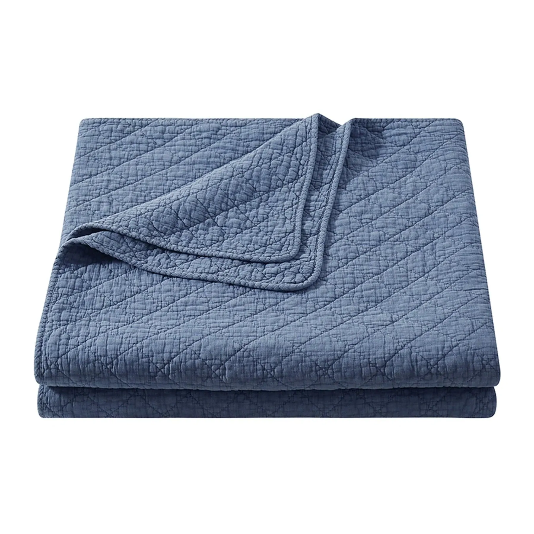 HiEnd Accents Stonewashed 100% Cotton Voile Gauze Quilt in Twin, Full, Queen, King