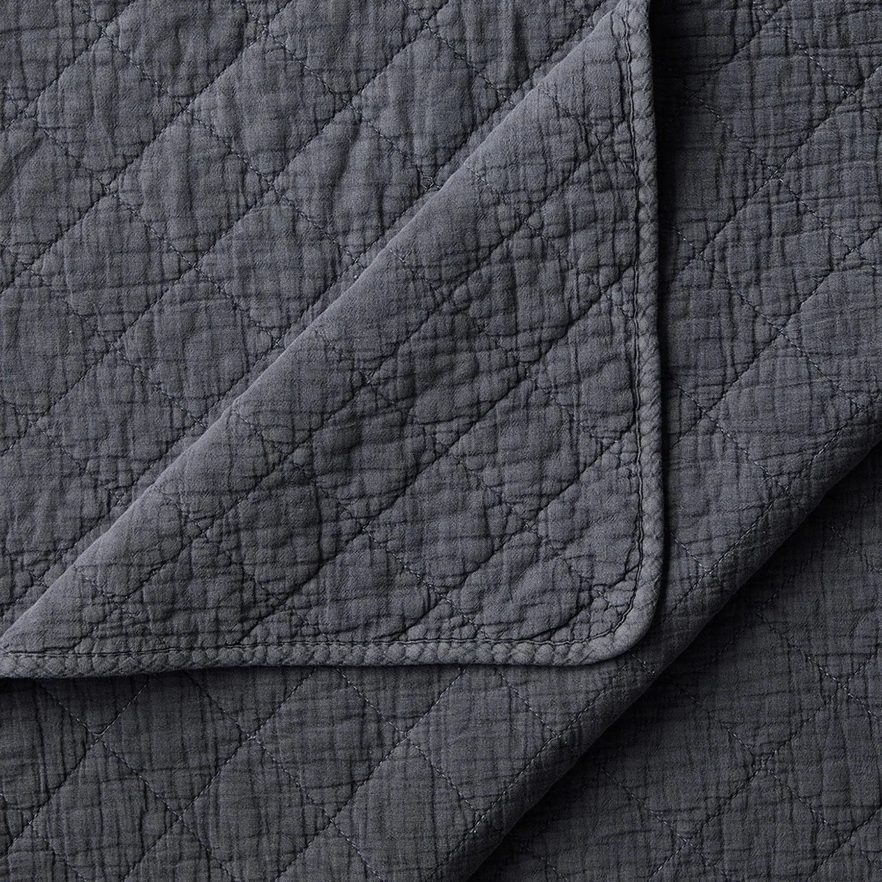 HiEnd Accents Stonewashed 100% Cotton Voile Gauze Quilt in Twin, Full, Queen, King