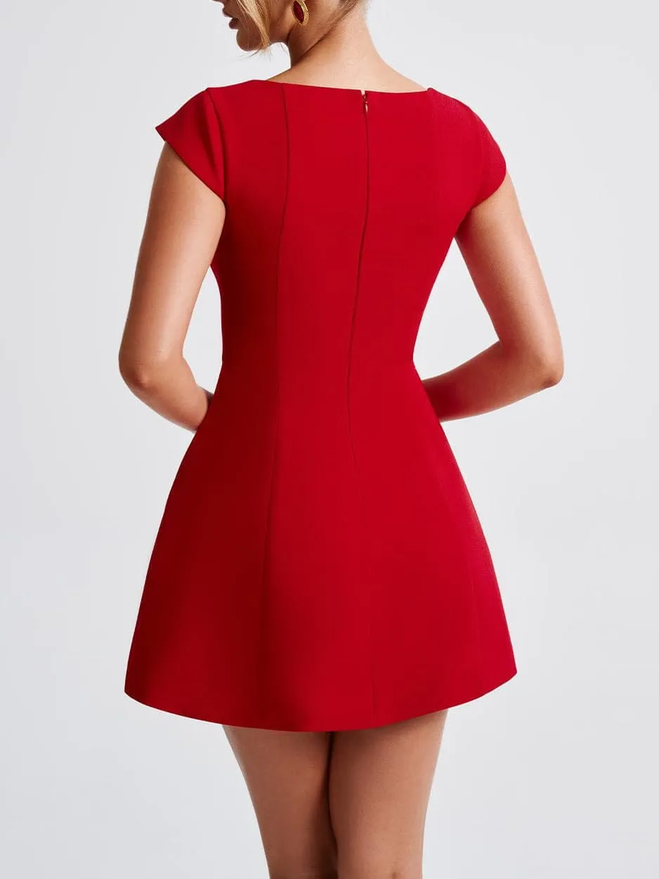 Women White Graduation Dress Summer Backless Bow Tie Bodycon Mini Dresses Y2k Square Neck Short Dresses for College
